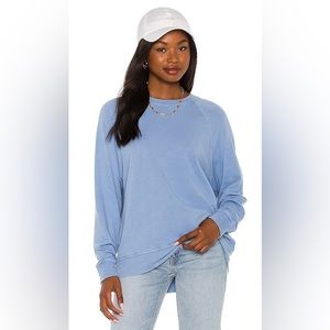 James Perse French Terry Ralgan Sweatshirt in DELTA NWT SIZE 0